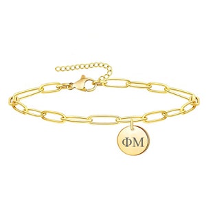 Phi Mu Sorority Bracelet, Paper Clip Bracelet, Sorority Jewelry, Sorority Gift, Sorority Little Big Gift Idea