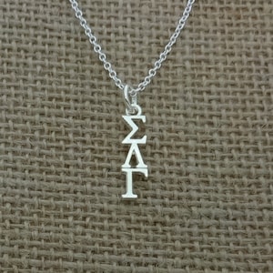 Sigma Lambda Gamma Greek Sorority Lavalier Pendant Drop Charm Chain Necklace