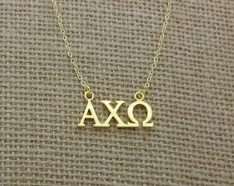 Alpha Chi Omega griechischen Schwesternschaft Lavalier Floating-Halskette Lavalier Halskette Drop