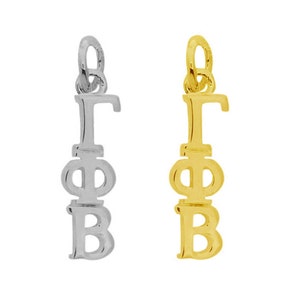 Gamma Phi Beta Greek Sorority Lavalier Pendant Drop Charm Chain Necklace, Sorority Jewelry