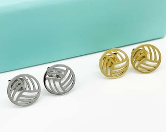 バレーボールスタッドピアス、バレーボールジュエリー、バレーボールギフト、スポーツピアス、コーチジュエリー、バレーボールママギフトジュエリー
