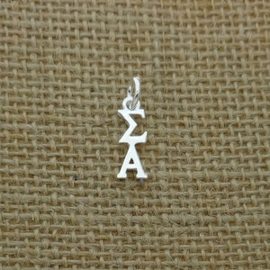 Sigma Alpha Greek Sorority Jewelry Sorority Lavalier Pendant Drop Charm Chain Necklace