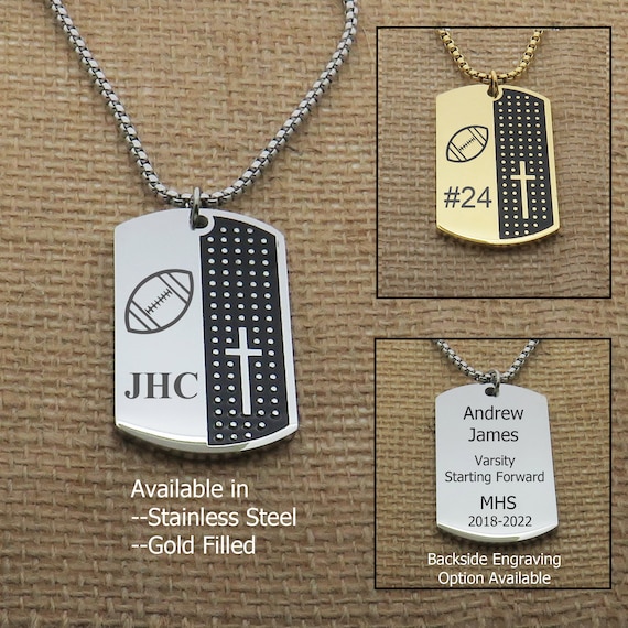 Football Necklace Football Jewelry Boy Men Football Sport Necklace Football Team Gift Personalized Football Etsy Canada