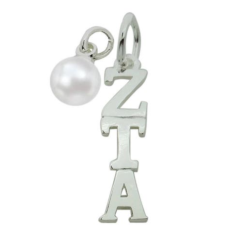 Zeta Tau Alpha Crest Necklace in Silver / ZTA Sorority Jewelry Etsy