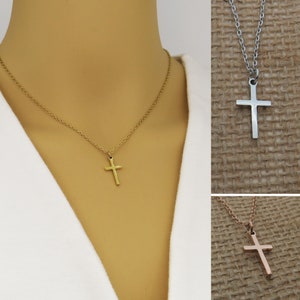 Collar Dainty Cross, Collar Religioso, Collar Dainty Cross De Mujer, Collar Tiny Cross, Collar Cross Minimalista, Joyería Religiosa