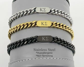 Kappa Sigma Fraternity Sterling Silver Square Ring With 1869 Founding Year