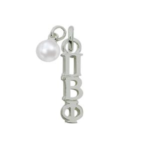Pi Beta Phi with Pearl Greek Sorority Lavalier Necklace Jewelry