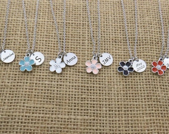 Flower Girl Necklace, Flower Girl Jewelry, Child Girl Flower Necklace, Little Girl Jewelry Necklace, Will You Be My flower Girl Gift