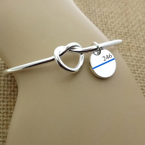 Thin Blue Line Bracelet Police Wife Back the Blue Bracelet Etsy