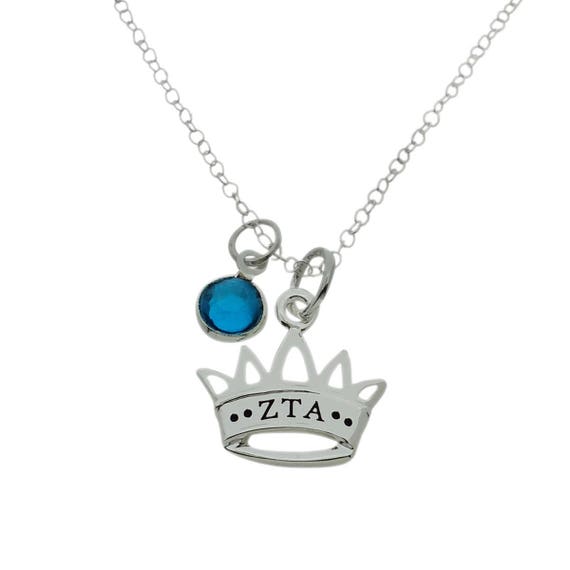 Zeta Tau Alpha ZTA Crown With Swarovski Crystal Greek Sorority