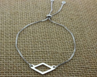 Alpha Delta Pi Open Diamond Bracelet ADPi Open Diamond Adjustable Bracelet