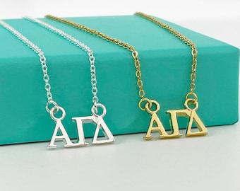 Alpha Gamma Delta Greek Sorority Lavalier Floating Necklace Lavalier Necklace Drop