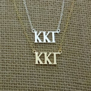 Kappa Kappa Gamma Greek Sorority Lavalier Floating Necklace Lavalier Necklace Drop