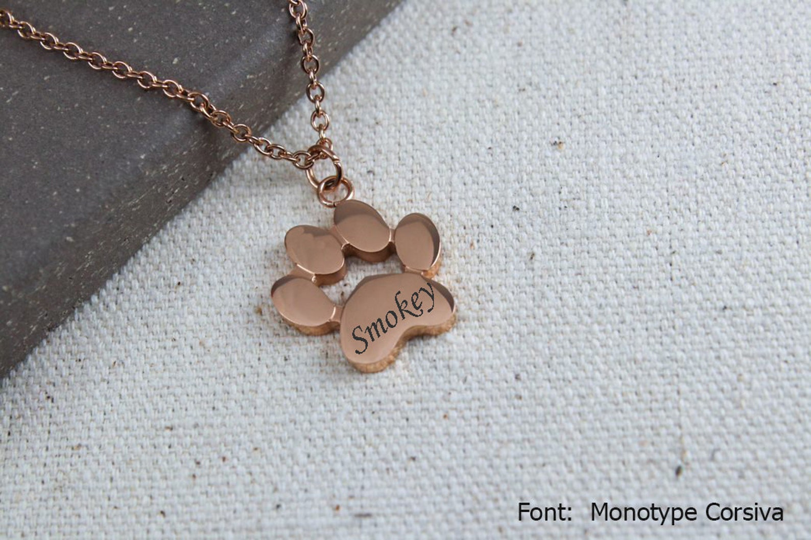 Paw Necklace Dog Paw Necklace Cat Paw Necklace Personalized Etsy