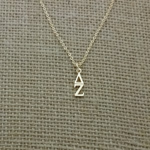 Delta Zeta Greek Sorority Lavalier Pendant Drop Charm Chain Necklace Sorority Jewelry