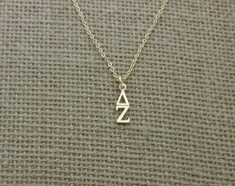 Delta Zeta Greek Sorority Lavalier Pendant Drop Charm Chain Necklace Sorority Jewelry