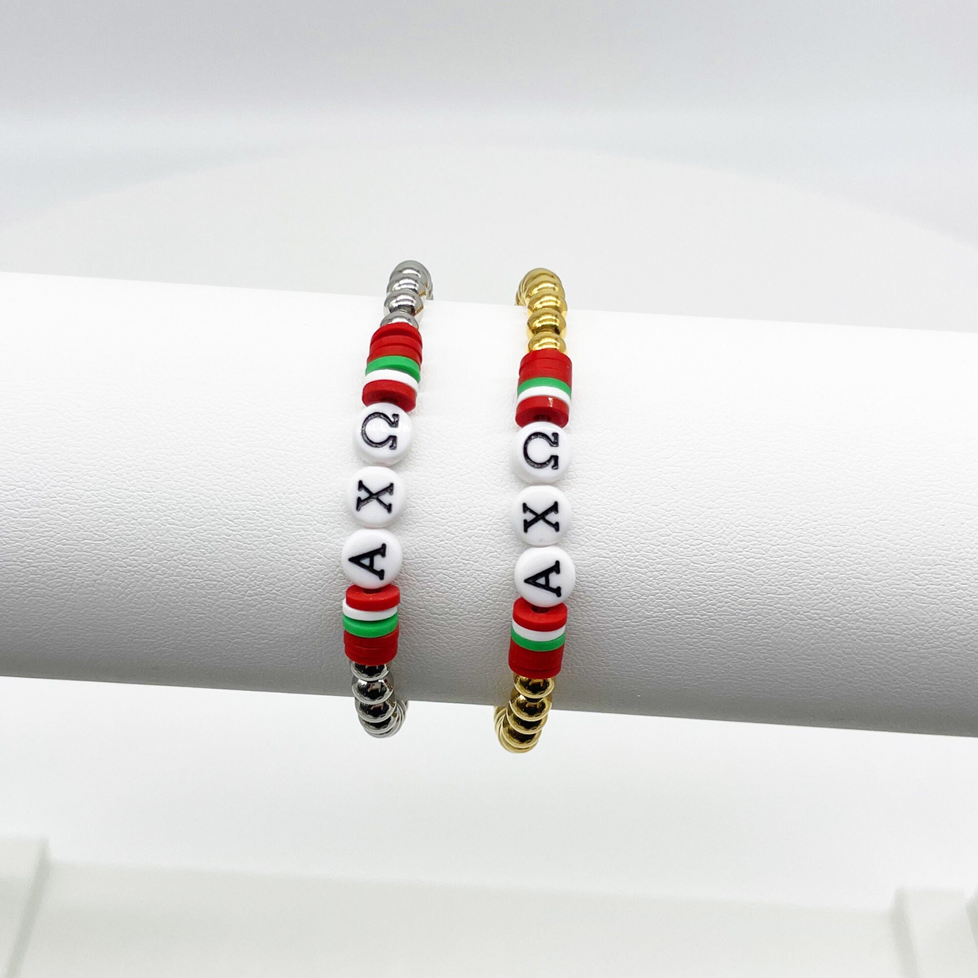 Alpha Chi Omega Beaded Bracelet Sorority Greek Letter Bracelet Sorority Heishi Beaded Bracelets Alpha Chi Omega Sorority Gifts Big Lil Etsy UK