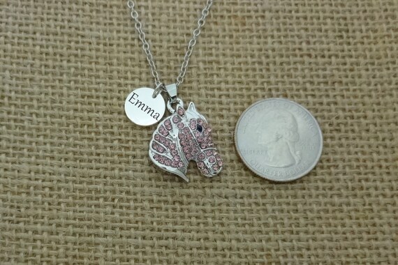 Horse Necklace Child Girl Necklace Personalized Horse Kid Necklace Custom Girl Horse Jewelry Little Girl Jewelry Etsy Australia