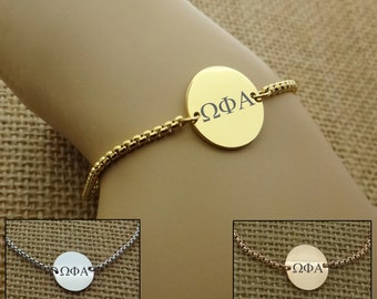 Omega Phi Alpha Sorority Bracelet Bangle, Sorority Jewelry, Sorority Gift, Sorority Little Big Gift Idea