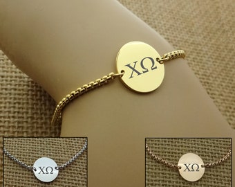 Chi Omega Chi O Sorority Bracelet Bangle, Sorority Jewelry, Sorority Gift, Sorority Little Big Gift Idea