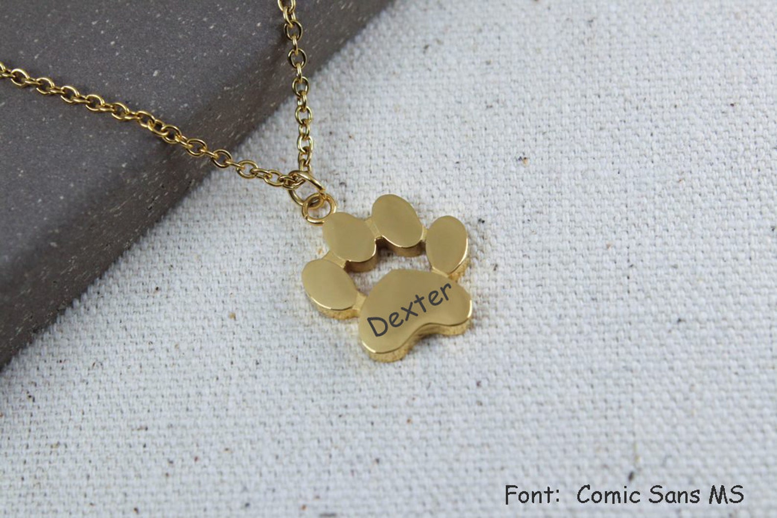 Paw Necklace Dog Paw Necklace Cat Paw Necklace Personalized Etsy