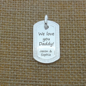 We Love You Daddy Dog Tag-ketting, Dog Tag-ketting, Custom Daddy-sieraden, Vaderdag Sieraden Ketting, Militaire Ketting