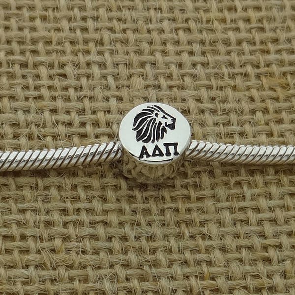 Alpha Delta Pi Lion Sorority Bead Fit Most European Style Charm Bracelet Big Hole Bead