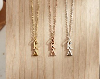 Kappa Delta Greek Sorority Lavalier Pendant Drop Charm Chain Necklace