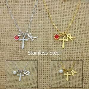 Confirmation Necklace, Confirmation Gift for Girls, Religious Jewelry Kids, Confirmation Gift, Dainty Personalize Cross Necklace