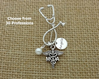 MA Medical Assistant Pin, Personalized MA Medical Assistant Pin,  Nurse Pinning Ceremony, Nursing Student Pin, Graduation Gift