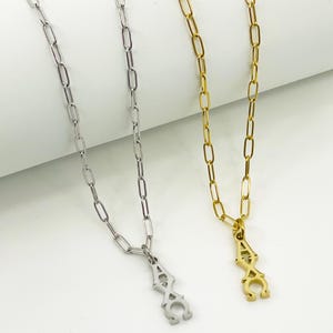 Collar de solapa de la hermandad Alpha Chi Omega, collar de solapa de la hermandad con cadena de clip pequeña, Alpha Chi, A Chi O, AXO, ΑΧΩ