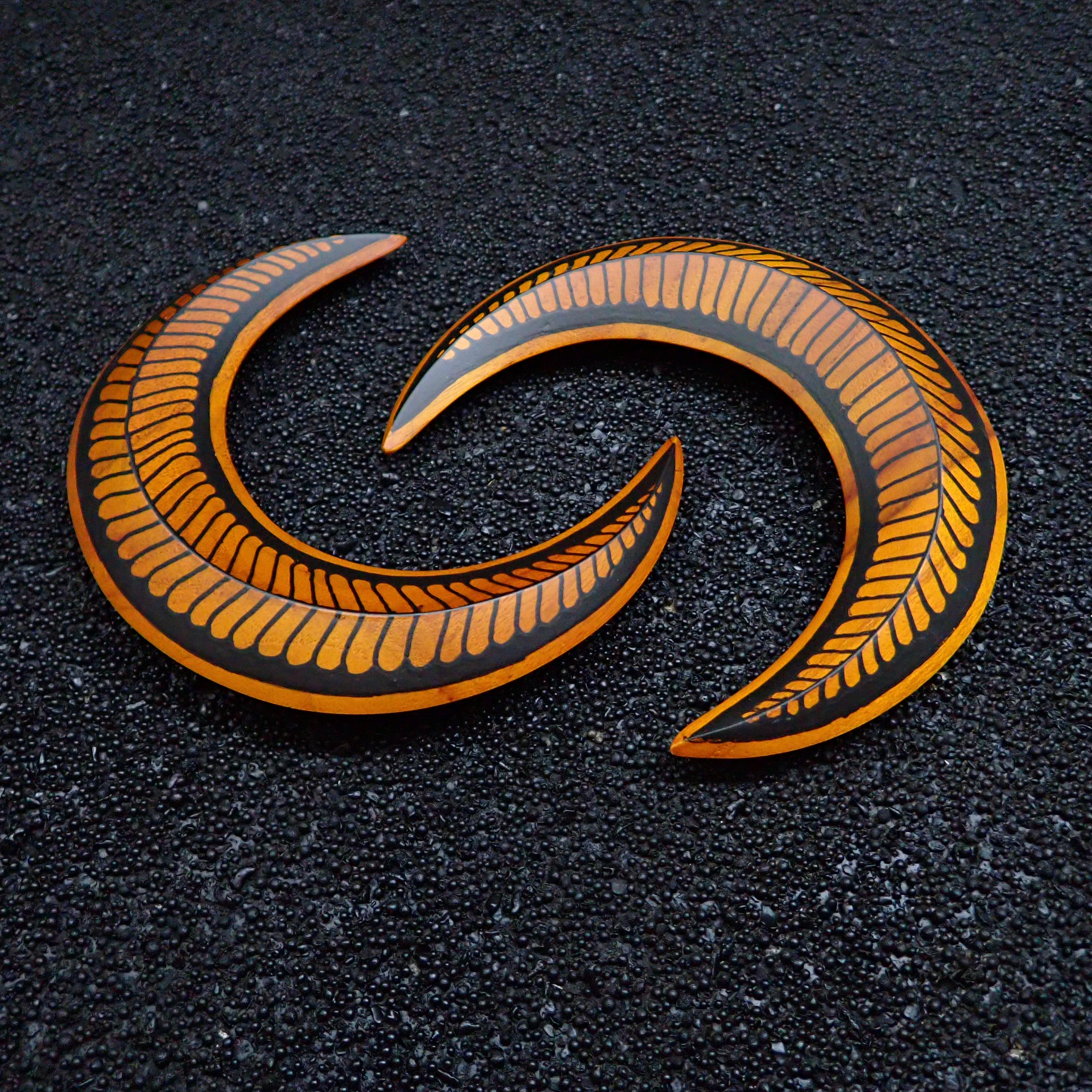 Handgeschnitzte Mond-Haarnadel Aus Holz – Natürliches Design, Für Frauen, Haar-Accessoire