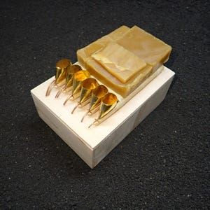 1 Set of Batik Starter Kit: Brass Tjanting Set & Wax in Personalized Plywood Box