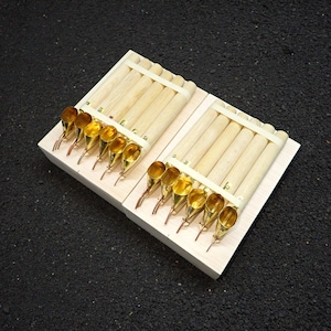 2 set di strumenti per il disegno in ottone batik: 6 strumenti per il disegno artistico con scatola di compensato