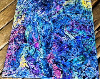 Monet Style Water Lilies Oil Painting: Abstract Angel Wings Art, vibrant Boho decor ShopArtistChris