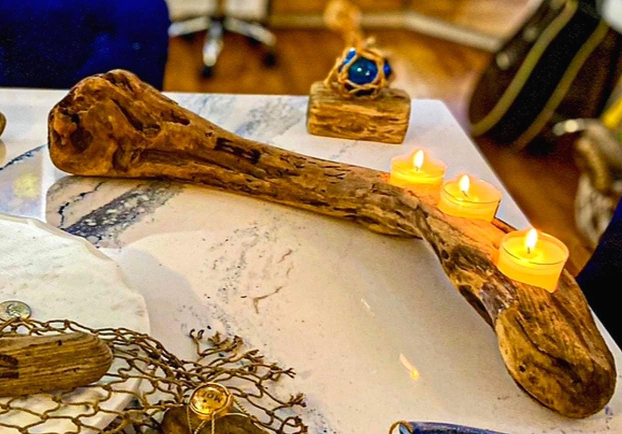 Statement Driftwood Candle Centerpiece