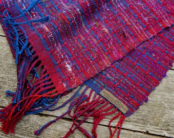 Handwoven Wearable Art - No. 4 in series - Cotton/Silk Scarf