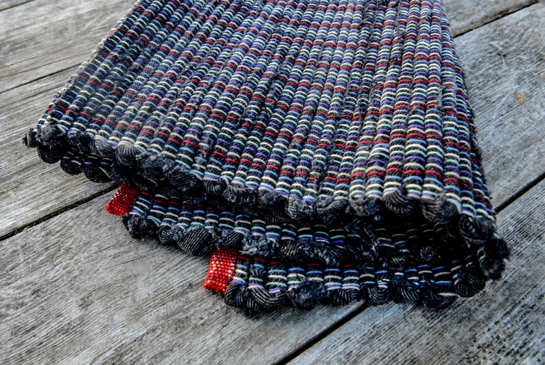 Tim's Recycled Jeans Rag Rug - Etsy