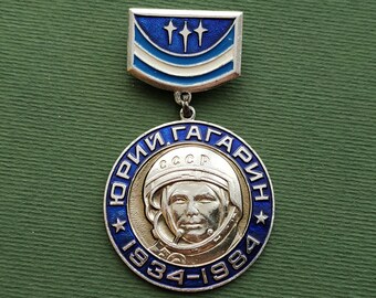 Yuri Gagarin Pin. Raum. Vintage Sammlerstück Anstecker, Vintage Anstecker, Sowjetunion, UdSSR
