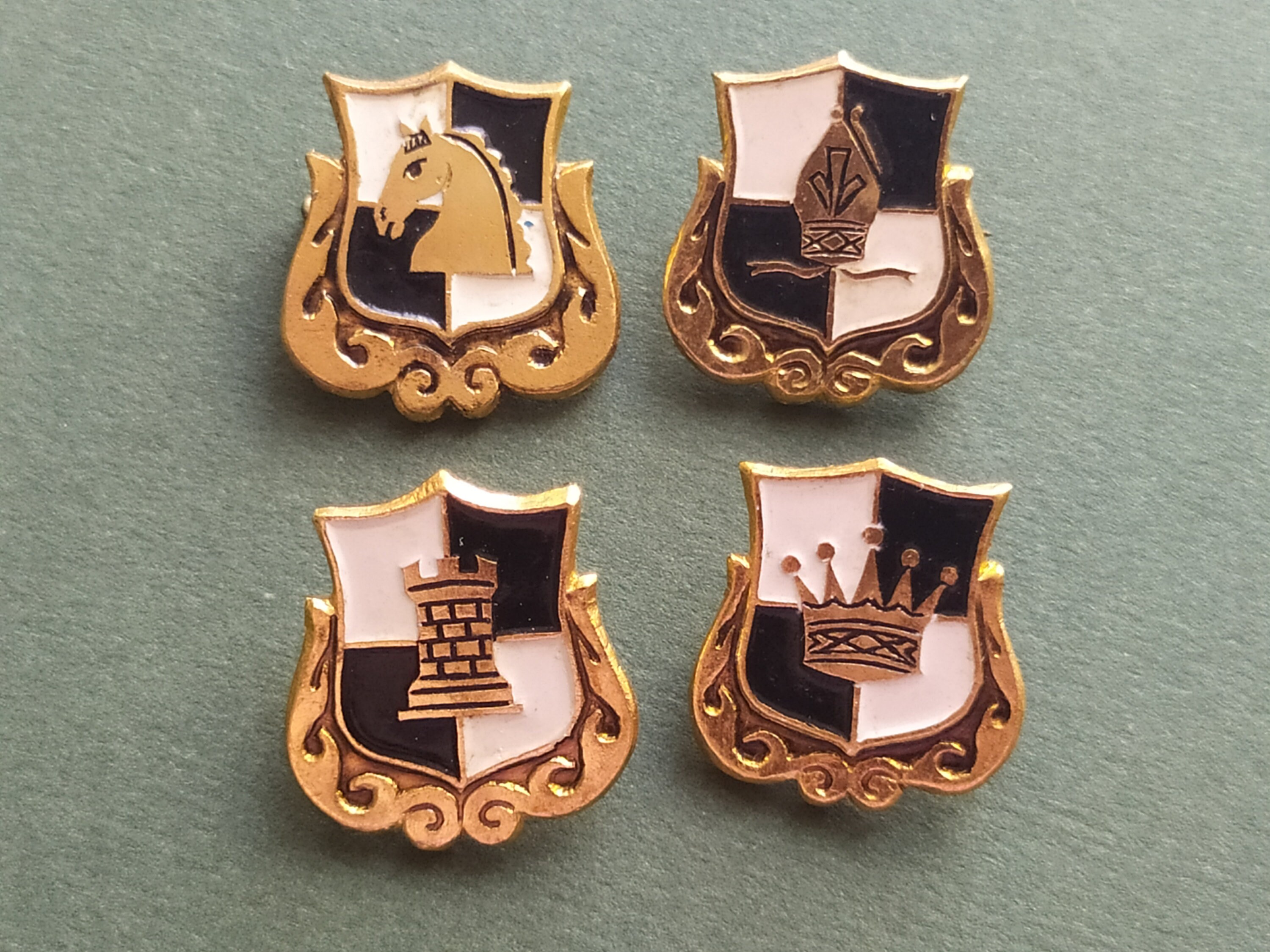 Chess Pin. Set 4 pcs. Sport Collectible. Vintage collectible Etsy
