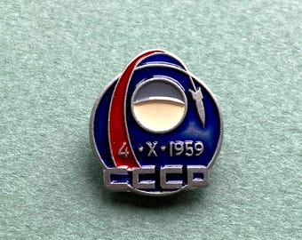 Fusée 1959. Luna 3 broches. Insigne de collection. Fabriqué en URSS. 13