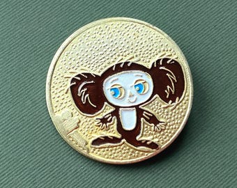 チェブラーシカのピンバッジ。ソ連製のヴィンテージコレクターズ