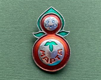 Matryoshka Pin. March 8 Pin. March 8 Soviet brooch. Internation women day. Vintage badges Gift for mother.