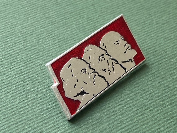 Lenin, Marx, Engels. Vintage collectible badge, P… - image 2