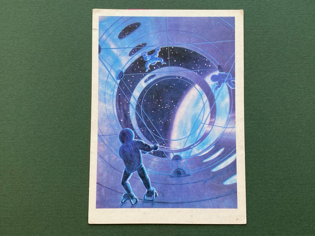 Vintage Space Postcard A. Sokolov, A. Leonov - Space Installers, 1968 ...