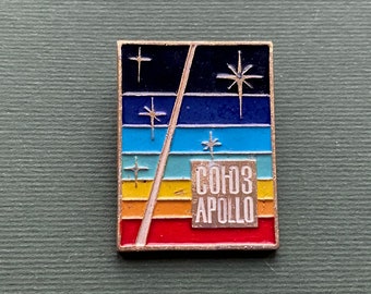 Soyuz-Apollo, Pin Arcobaleno. Distintivo da collezione vintage RARO, spilla vintage sovietica, Unione Sovietica, Made in URSS A4