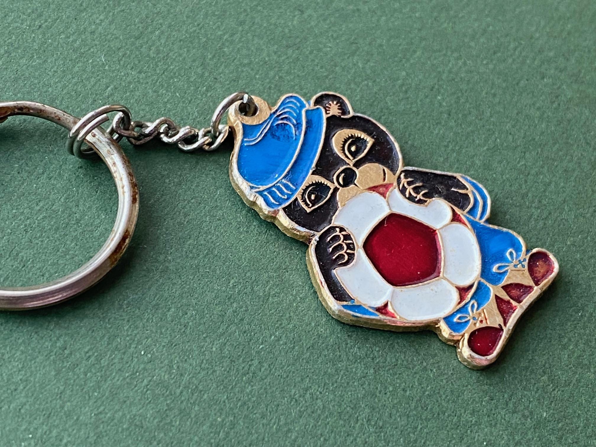Porte-clés Vintage URSS Jeux Olympiques 1980 Avec L'ours Mascotte - Occasion Collector