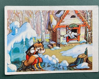Saga Räven och Haren - Illustratör av P. Nosov, 1956