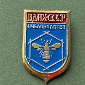 RZADKA Pszczoła. Pszczelarstwo. Pin. Vintage kolekcjonerska odznaka, radziecka pin, Związek Radziecki, ZSRR A9