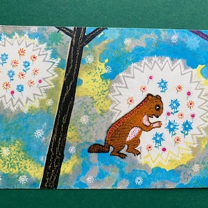 Castor - Carte postale soviétique. carte postale vintage, I. Galanin, 1969